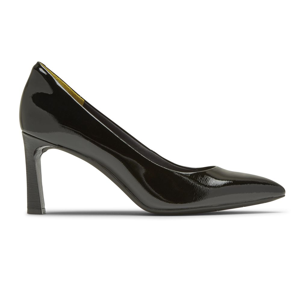 Rockport Women's Total Motion Melanee Heel Pumps - Black - USA (9370WMFSD)